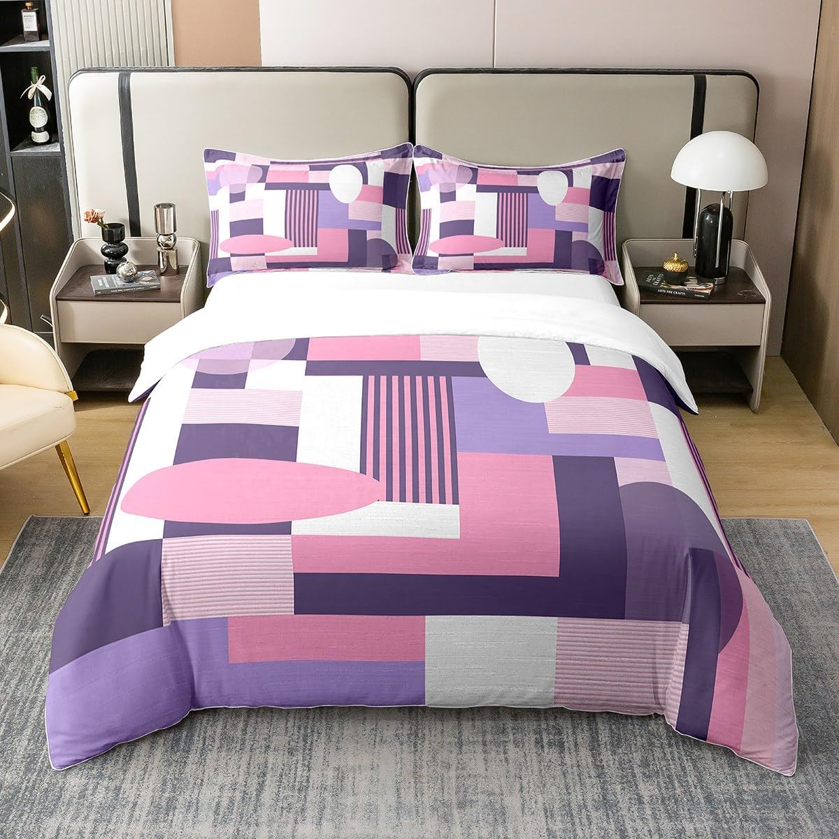 Feelyou Anchor Decor Bedding Set Queen Size Kids Ocean Nautical Voyage Comforter Cover Set for Boys Girls Sailboat Printed 100% Cotton Duvet Cover Marine Themed Bedspread Cover Room Decor Quilt Cover