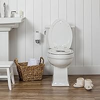 Vista 14 de Mayfair NextStep2 Toilet Seat with Built-In Potty Training Seat, Slow-Close, Removable that will Never Loosen, Round, White Blanco