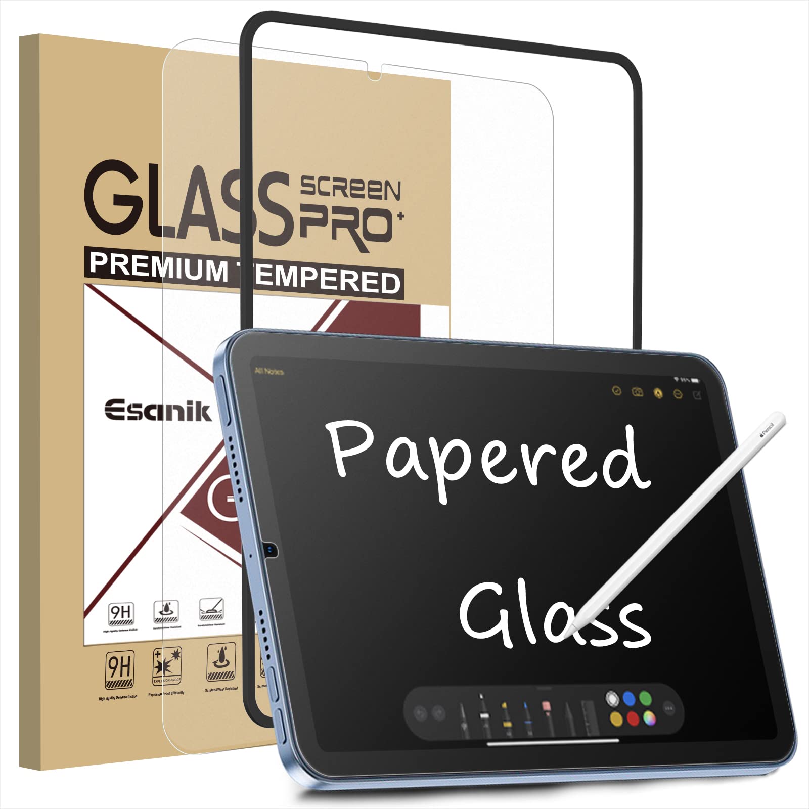 Amazon.co.jp: Esanik iPad mini6 用 強化ガラスフィルム ペーパーの 