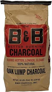 B&amp;B Charcoal Oak Lump Charcoal, Flavor Oak, 20 lbs.