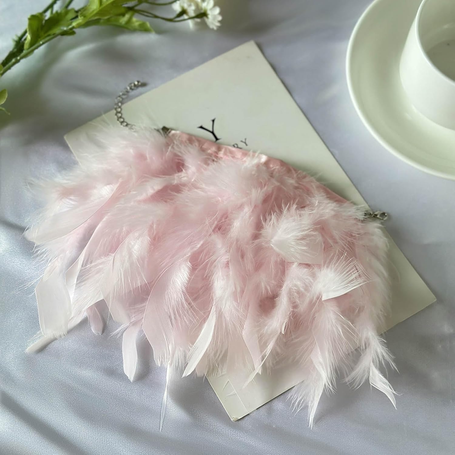 GlamCuff Plush Wristband Snap Elegant Wrist Sleeve Party Arm Cuff Accessory for Women Girls Halloween Cosplay