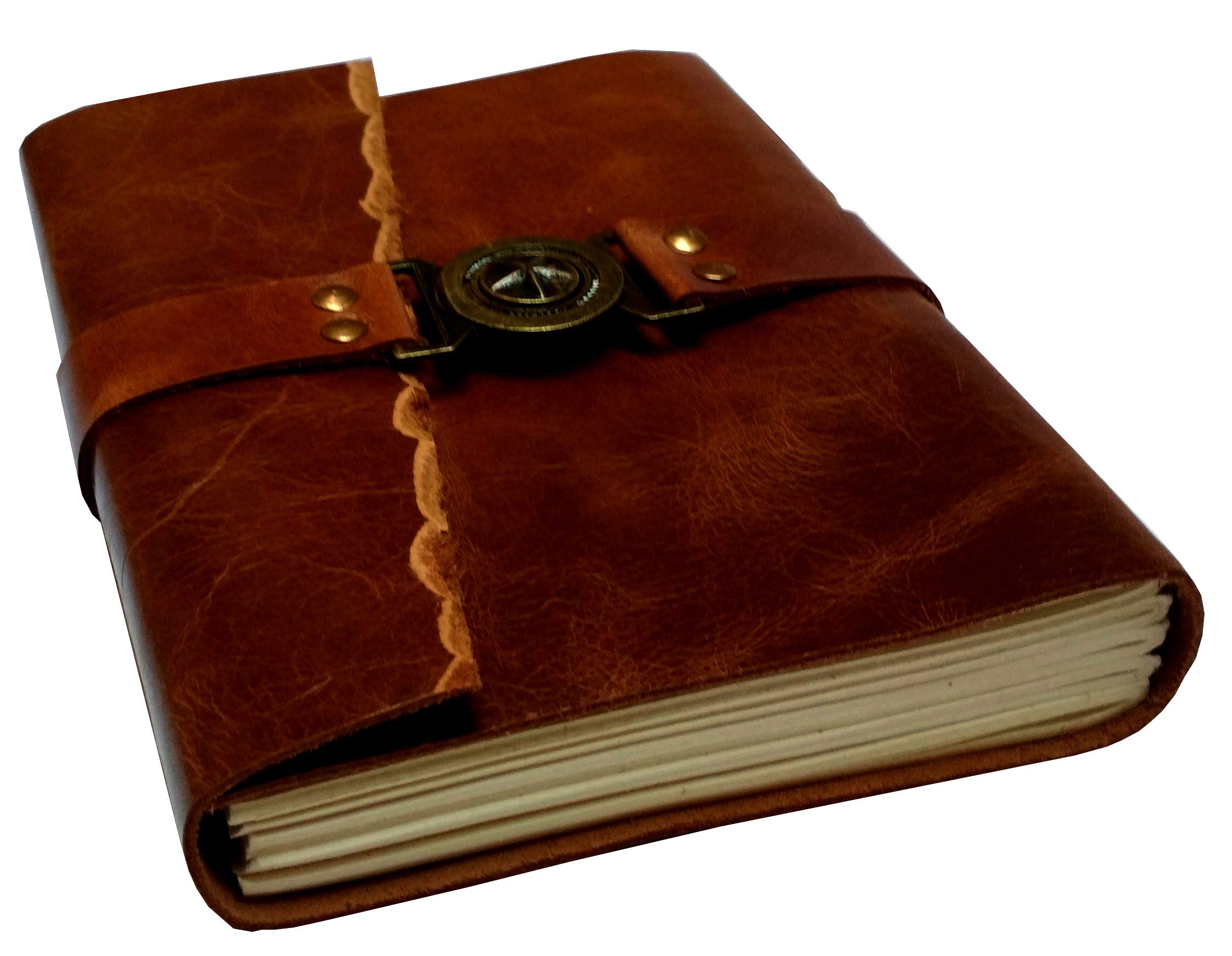 Purpledip Leather Diary 'Lucky Star': Handmade Paper Journal for Corporate Gift or Personal Memoir (11690) - Image 3