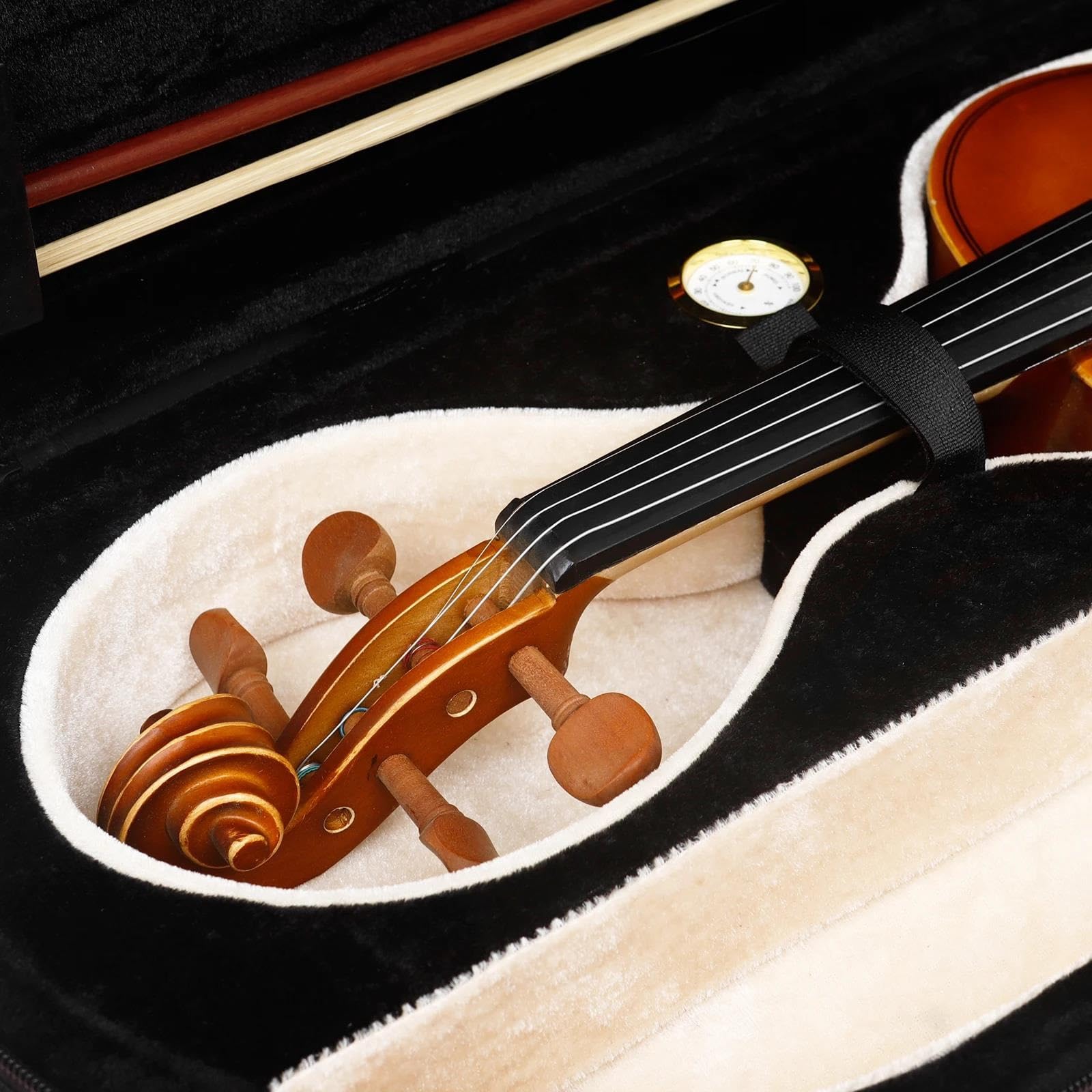 Accesorios Profesionales Violin Accesorios Para Caja De Almacenamiento De Violín Tamaño 4/4(Silver buckle)
