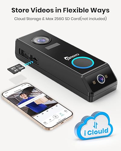 Miniatura 7 de Timbre de puerta inalámbrico, timbre de video de doble lente 2K con timbre, Cemera de seguridad al aire libre con detección humana inteligente AI,