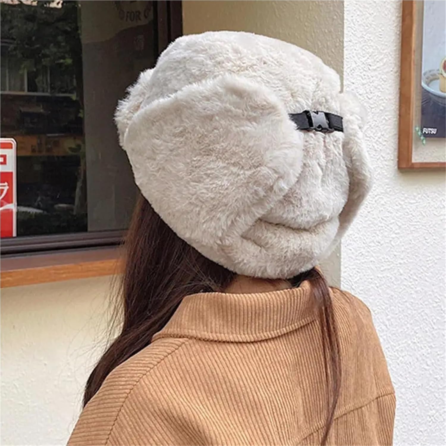 Trapper Hat 2pcs Women's Winter Thickened Warm Beanie Russian Caps Earflap Pilot Hat for Women Men