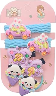 مجموعة تصفيف الشعر الملونة للبنات من دافان - ارجواني وازرق فاتح