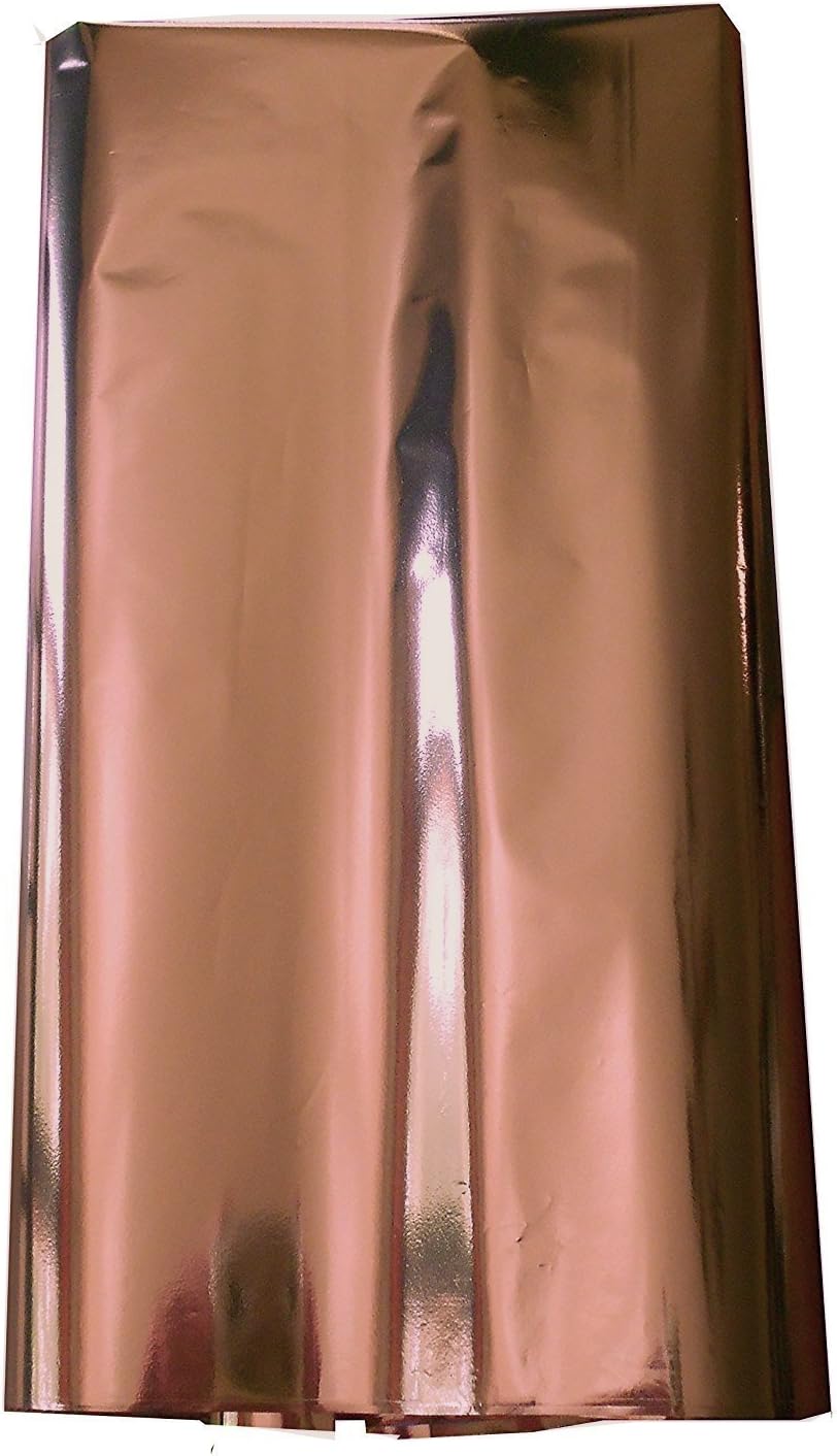 Mylar Colored Metallic Sheets - 18" x 30" Each Sheet - 5 Sheet Pk (Folded 5 Sheets, Rose Gold)