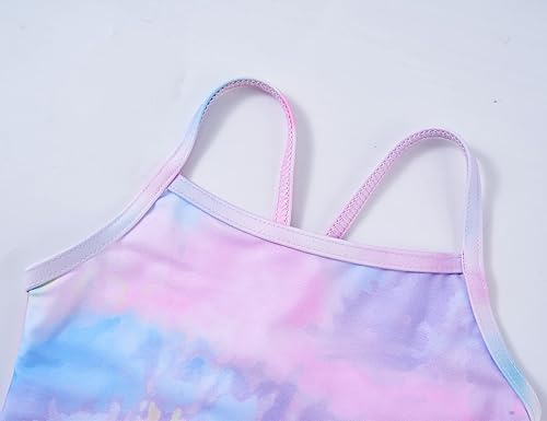 Miniatura 3 de TENVDA Trajes de baño de una pieza para niñas, traje de baño deportivo con cuello halter