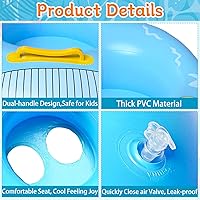 Vista 3 de Paquete de 3 flotadores inflables de piscina para niños con 3 pelotas de playa, juguetes de piscina para niños pequeños, anillos de natación