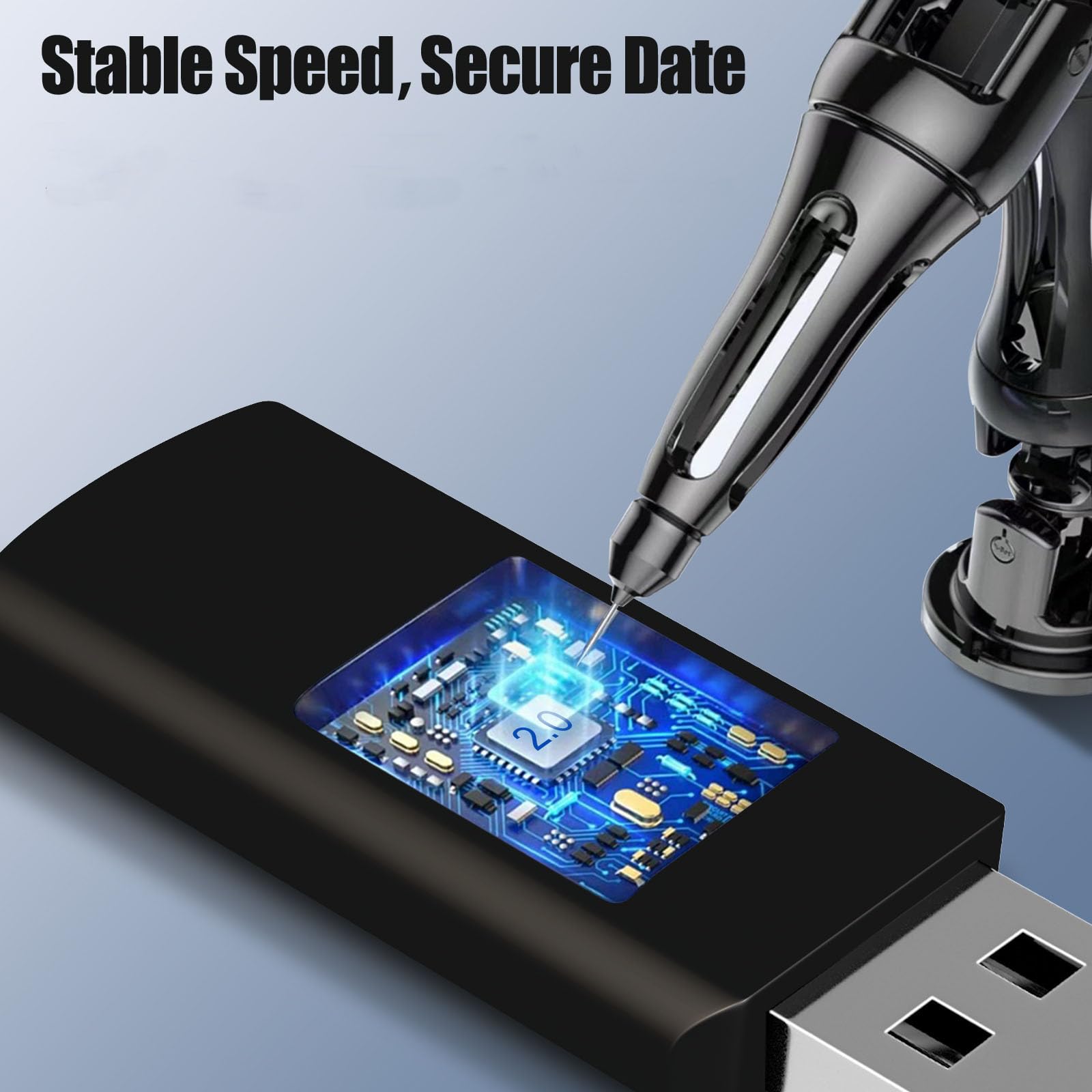 EASTBULL Chiavetta USB 2.0 da 128 MB, confezione da 50 pezzi, con cordini, per archiviazione e backup (Nero)