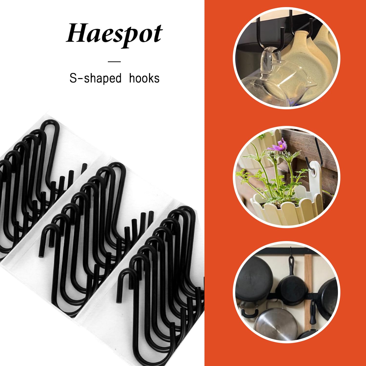 32PCS S Hooks - Heavy Duty Black -5 32PCS S Hooks - Heavy Duty Black -5