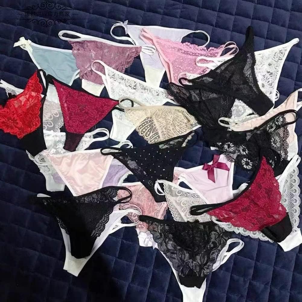 Pack Women Sexy Lacy Panties Variety of Underwear Pack T-Back Thong G-String Panties Sexy Thongs For Women (10,M) Multicolor, Medium - Image 5