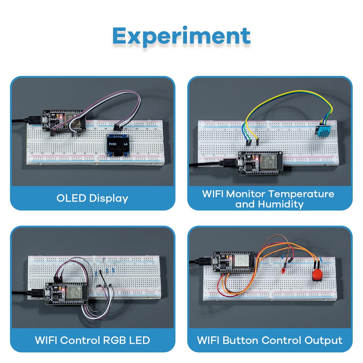 LAFVIN Basic Starter Kit for ESP32 ESP-WROOM-32 WiFi IOT Development Board with Tutorial Compatible with Arduino IDE