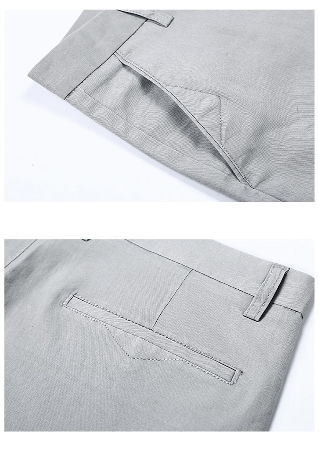 Vogrtcc Pantalones Informales Rectos Y Elásticos Finos para Hombre, Pantalones De Negocios De Talla Grande