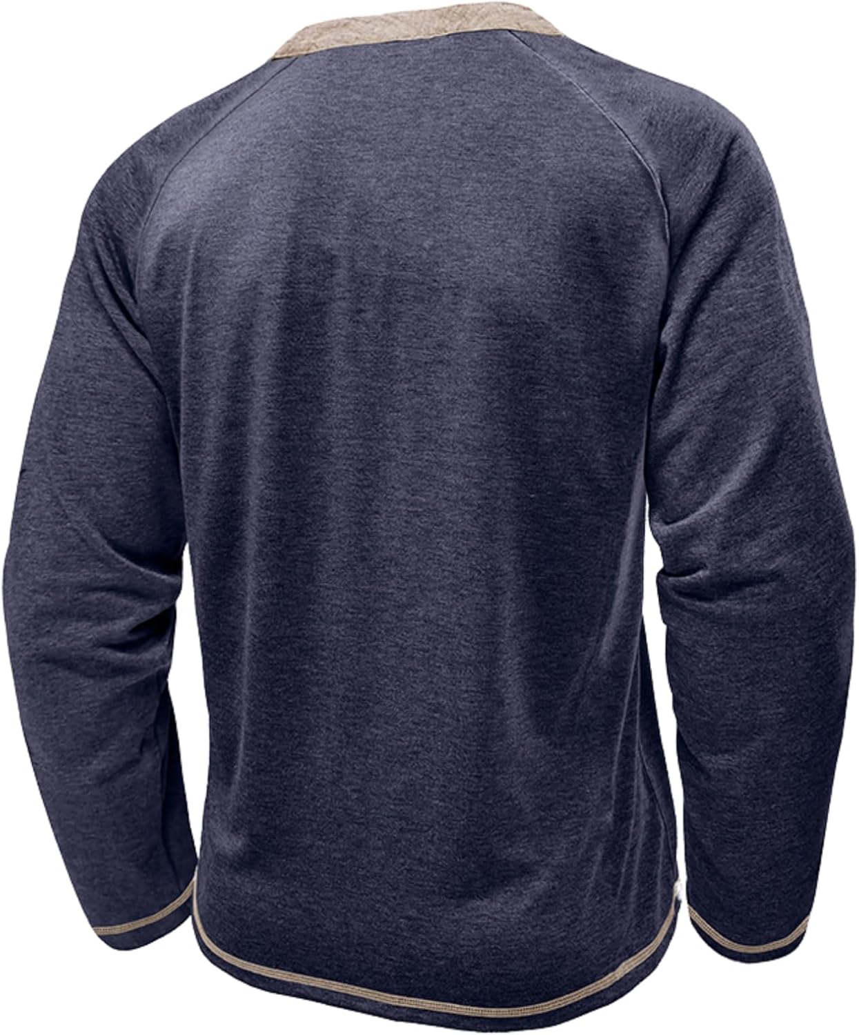 Mens Henley Shirts Long Sleeve Casual Button Basic T-Shirts Classic Vintage Tee Shirts with Pocket - Image 4