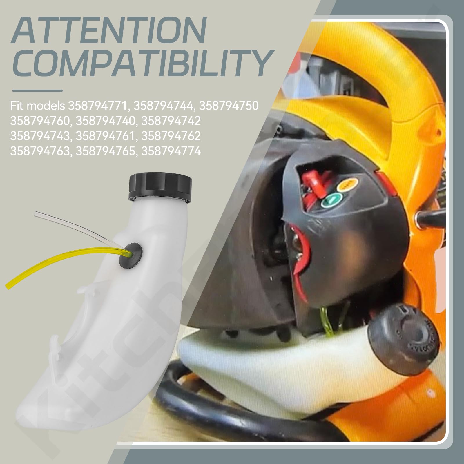 578943308 - Depósito de combustible para soplador de hojas Craftsman Husqvarna Poulan Pro BVM200VS BVM200FE BVM210VS VS2000BV PPB430VS GBV325 GBV345, sustituye a 526222201 54510040100401 5767 64901