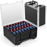 Sturdy Miniature Figure Storage Carrying Case for Standard Sized Figures - 128 Slot Miniature Figure Box Compatible with 40k,D&D and More.(CASE ONLY)