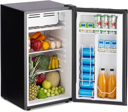Erivess 3.2 Cu Ft Compact Mini Fridge with Freezer, 7