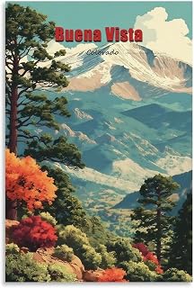 Colorado Buena Vista Vintage Travel Poster Wall Art Picture Painting Canvas Prints Artworks Bedroom Living Room Decor 16x24inch(40x60cm)