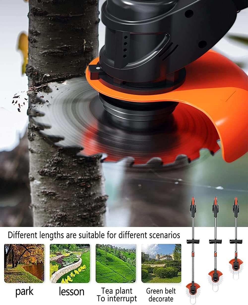 1800W Electric Lawn Mower Lawn Mower Battery Lawn Mower Battery Operated Weed Eater with 2pcs 3000mAh Large Height Adjustable Battery Lawn Mower Garde