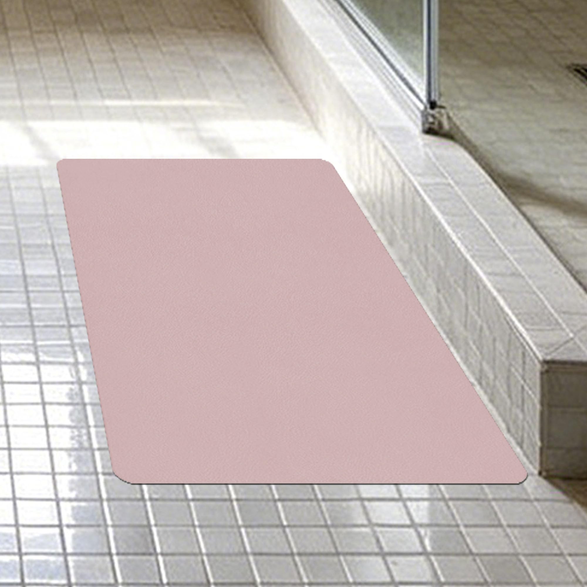 Tappeto Bagno Diatomite 60 x 140 cm Antiscivolo Diatomite Stone Bath Mat Morbido e Confortevole per Pavimento Del Cucina, Piatti, Piante O Animali Domestici, Rosa
