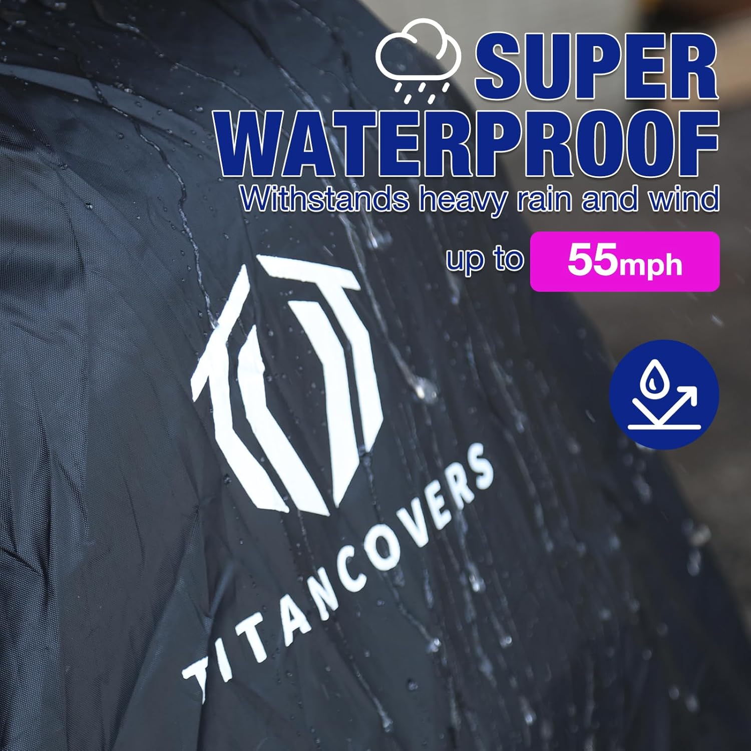 Zero Turn Mower Cover, Waterproof Heavy Duty 600D Polyester Oxford Lawnmower Cover, Universal Fit Covers for Zero-Turn Lawn Mower