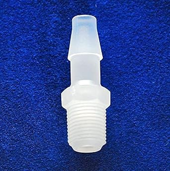 MettleAir 125PP-4B Polypropylene Plastic 1/4" ID 1/4" NPT Male Single Barb Hose/Tubing Fitting Connector Pack of 10