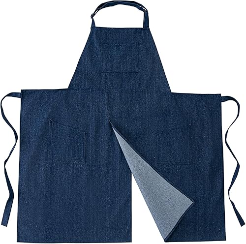 Miniatura 8 de Delantal de cerámica con pierna dividida, largo para artista, con 3 bolsillos, delantales de cerámica de arcilla para mujeres y hombres