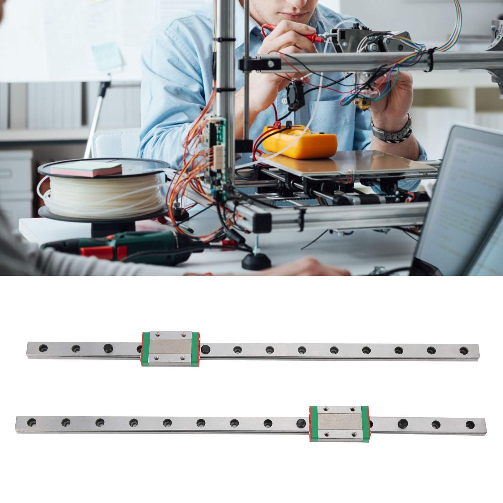 Ender 3 V2 Linear Rail Kit,Ender 3 Z-Achse Linear Ender 3 Pro Linearschienen-Kit Linearbewegungsführungen Lineargleitschienenführung Doppel-Z-Achsen-Kit Für Ender3 3D-Drucker Druckerzubehör