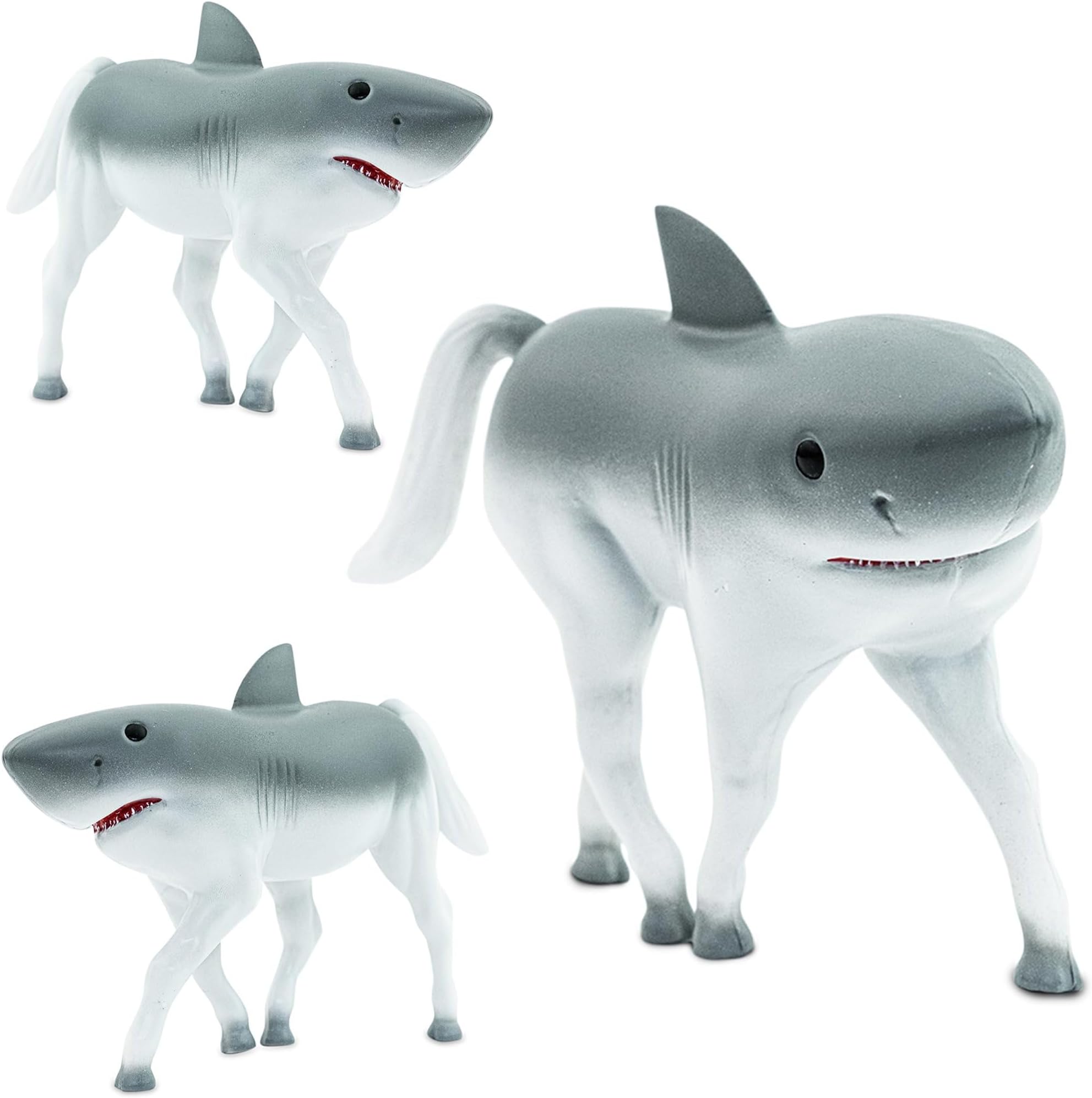 Randimals Horse & Shark Hybrid Realistic Animal Toys - Unique Mix of Safari Toys & Farm Animals Small Figurines - Hork Mini Figures for Kids & Kidults
