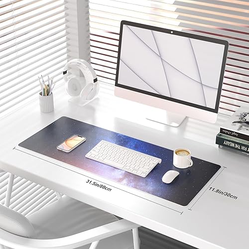 Miniatura 2 de QIYI - Alfombrilla grande para mouse y computadora, protector de piel sintética impermeable para escritorios, accesorios para escritura para