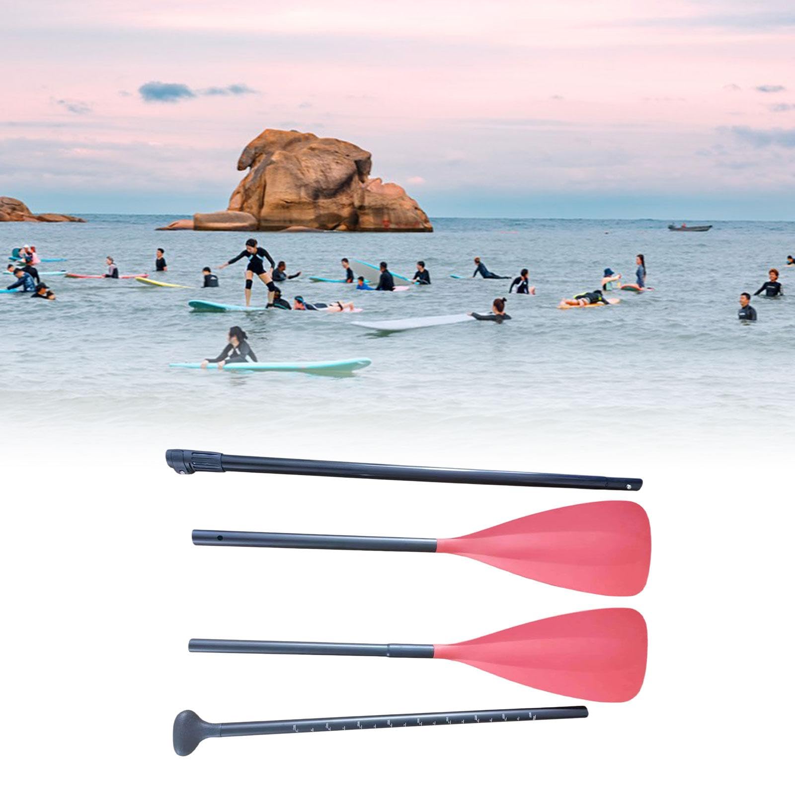 Remo para Kayak, Tabla de Surf de Remo, Remo de Doble Cabezal, Ajustable, 4 Secciones, Remo de Canoa de Doble Extremo para Deportes acuáticos, Rafting