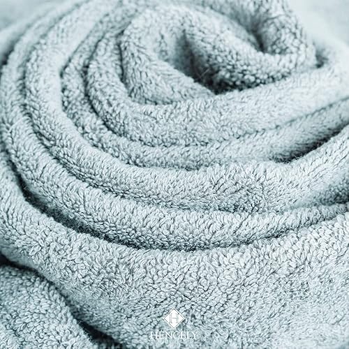 Miniatura 2 de Hencely Juego de 2 toallas de mano de lujo (16 x 28 pulgadas), algodón turco suave, absorbente, de secado rápido, para cara, cuerpo, cocina y baño