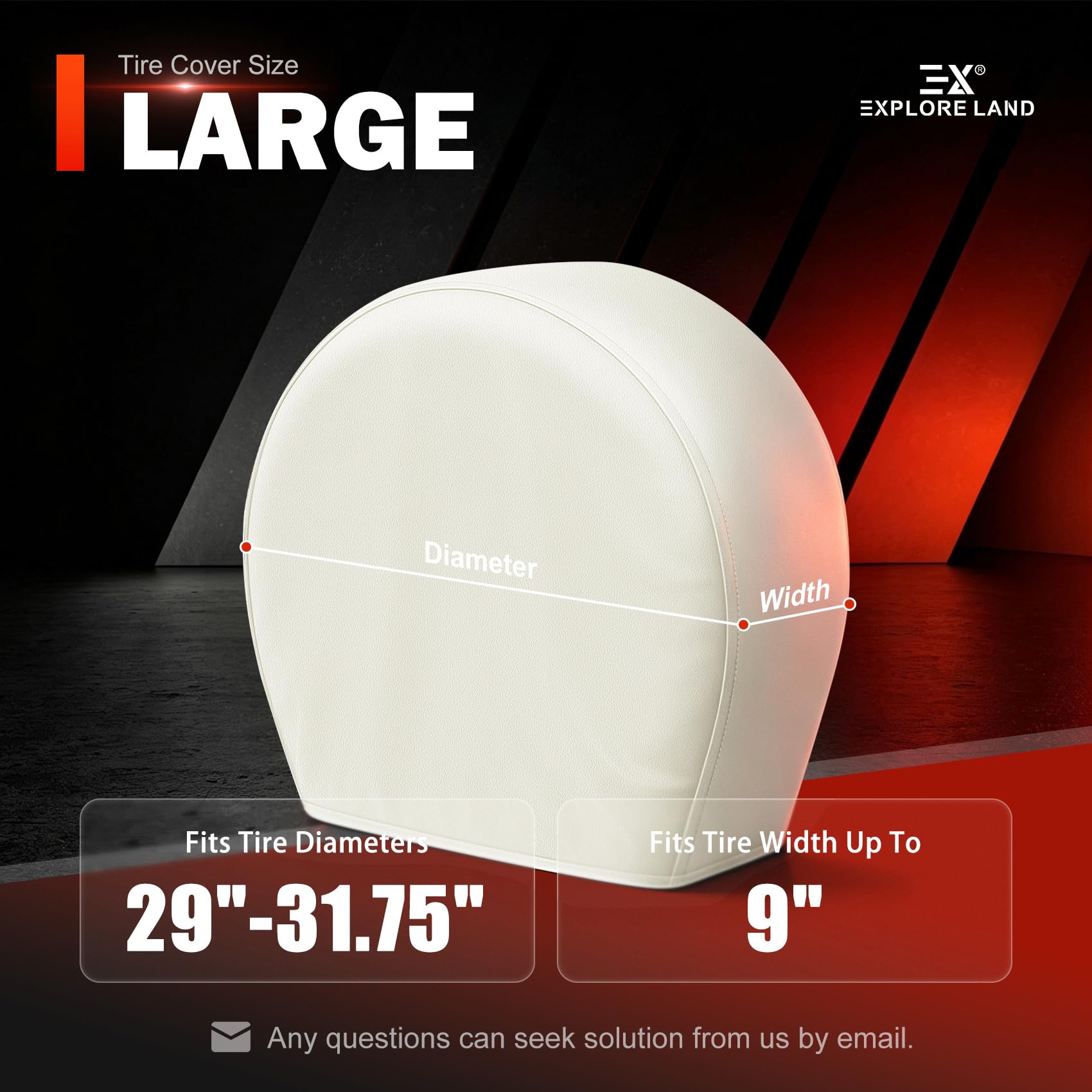 Explore Land Paquete de 4 Fundas para neumáticos – Protector de Rueda Resistente para camión, SUV, Remolque, cámper, RV – Universal se Adapta a diámetros de neumáticos de 29 a 31.7 Pulgadas, Color