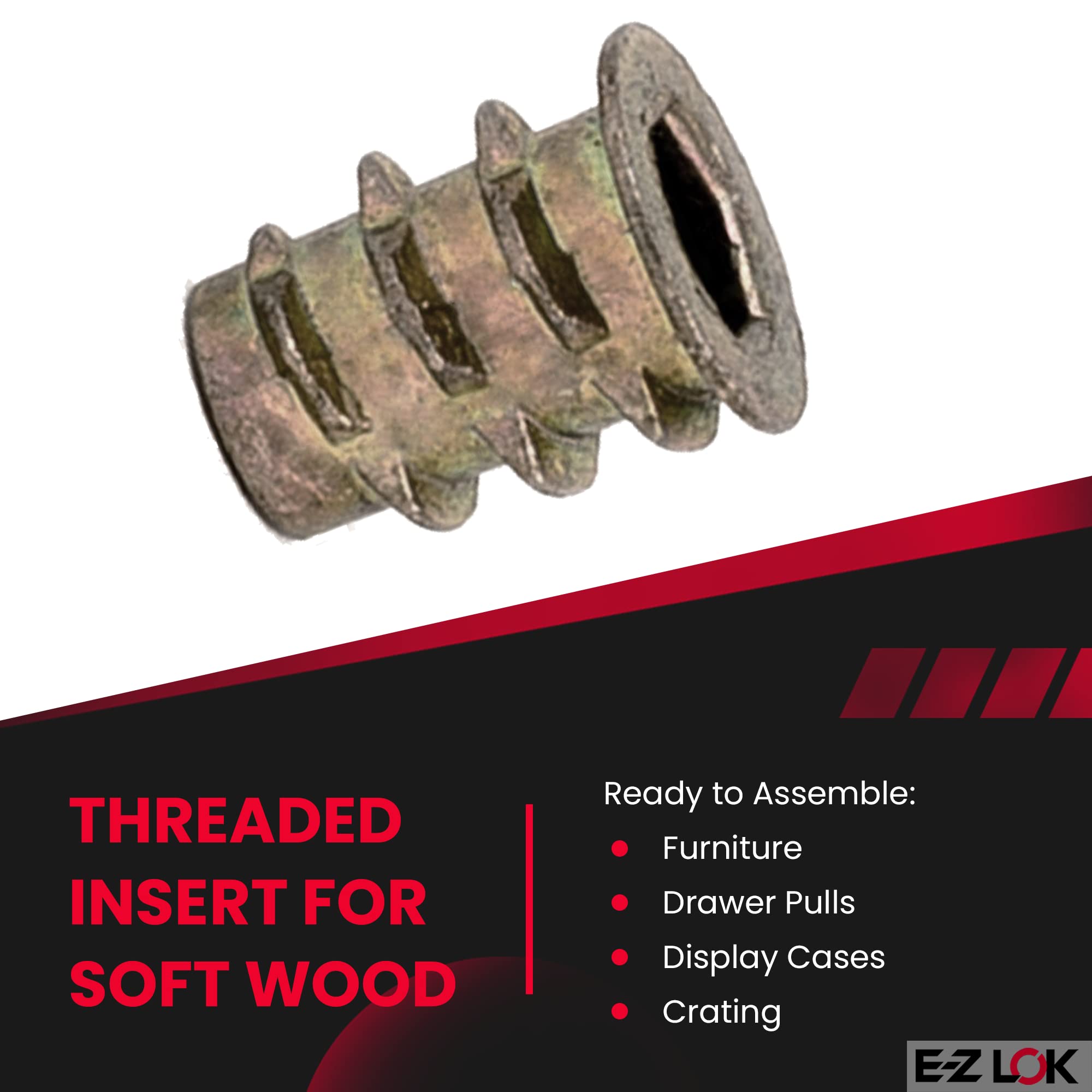 E-Z LOK Thread Inserts for Soft Wood - 8-32 -2