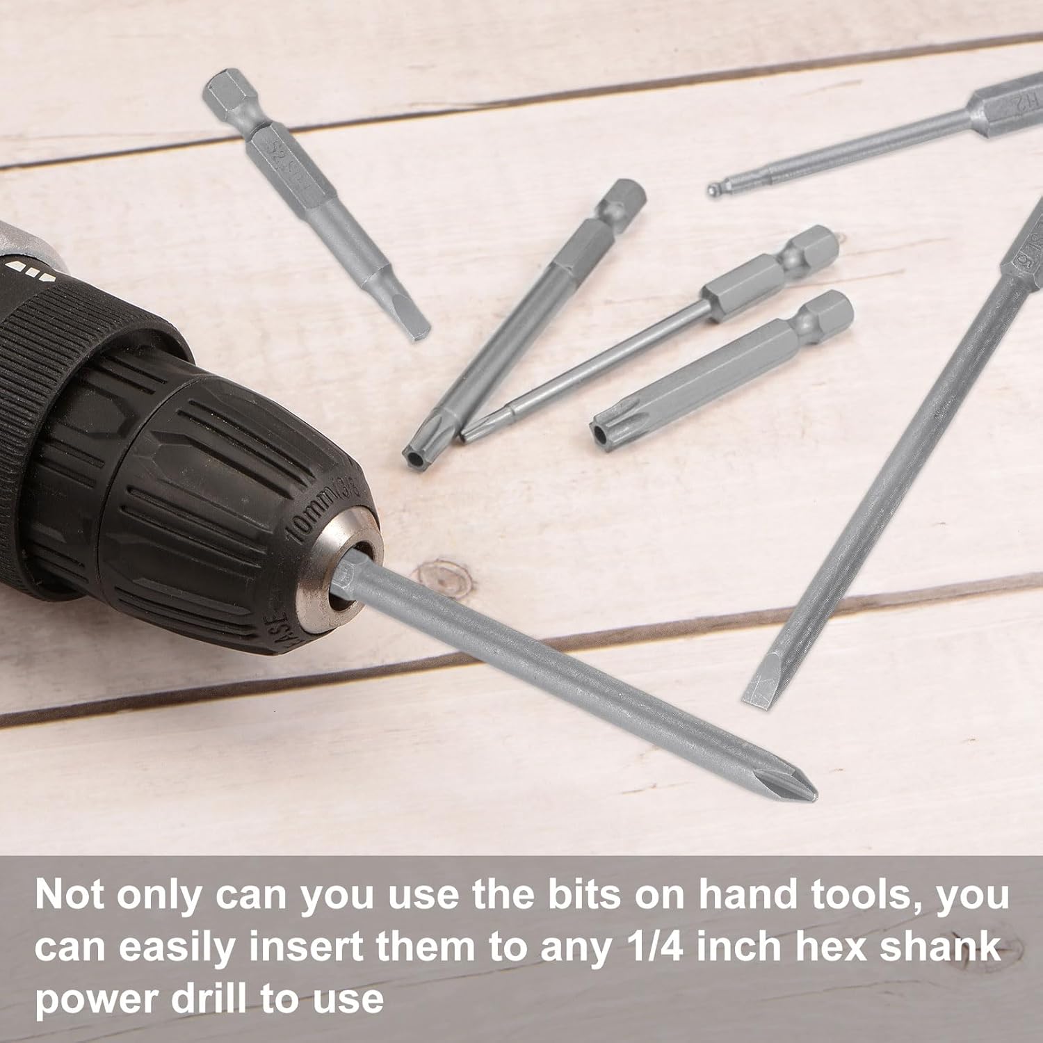 HARFINGTON 12pcs Torx Screwdriver Bit Set TT5/TT6/TT7/TT8/TT9/TT10/TT15/TT20/TT25/TT27/TT30/TT40 S2 Steel 1/4" Hex Shank 3" Length Magnetic Star 6 Point Head Power Drill Bits