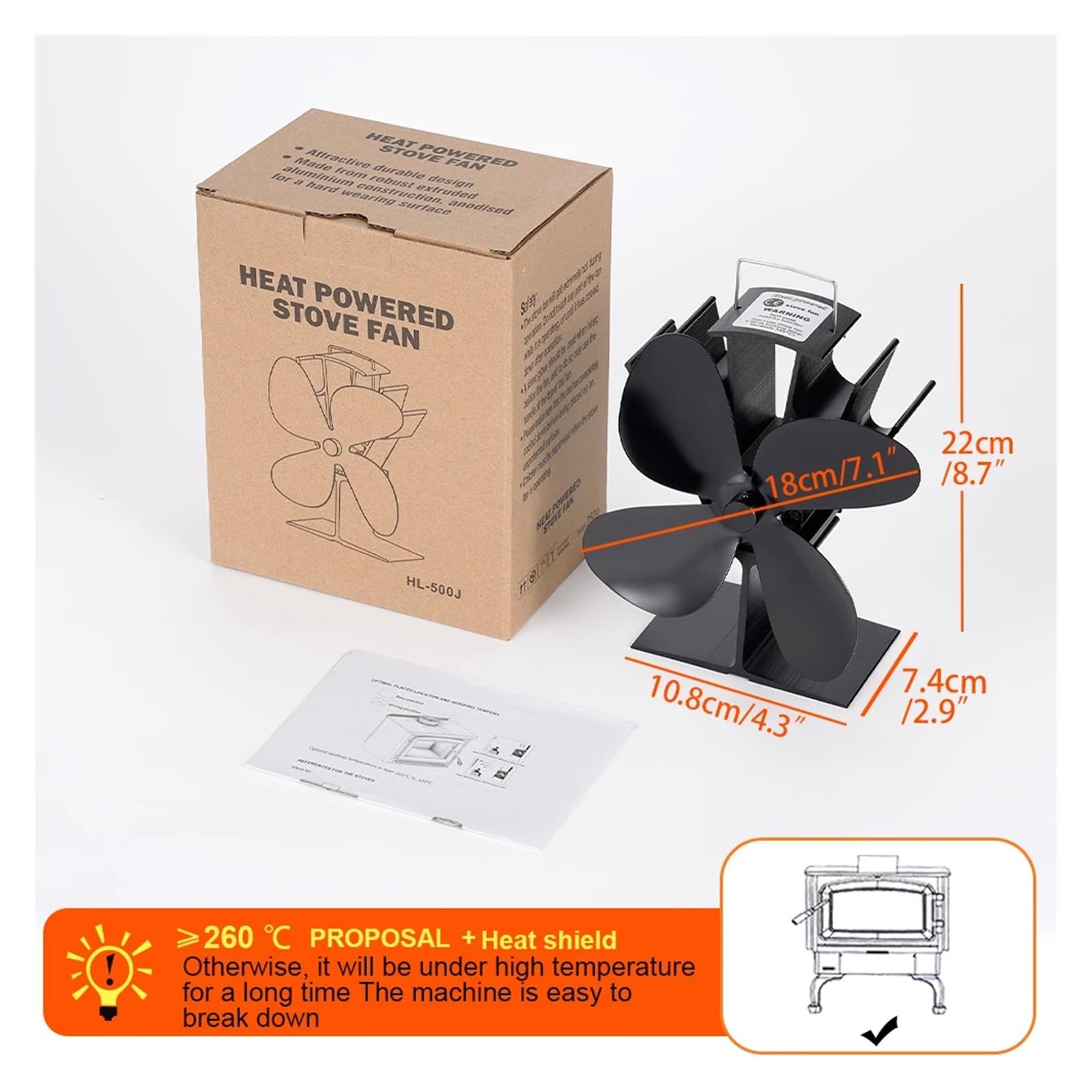 Ventilatori Per Stufe A Legna Ventola For Stufa Alimentata A Calore A 4 Pale Invernali Bruciatore A Legna For Legna Da Ardere Ventilatore For Camino Silenzioso Ed Ecologico Distribuzione Efficiente De