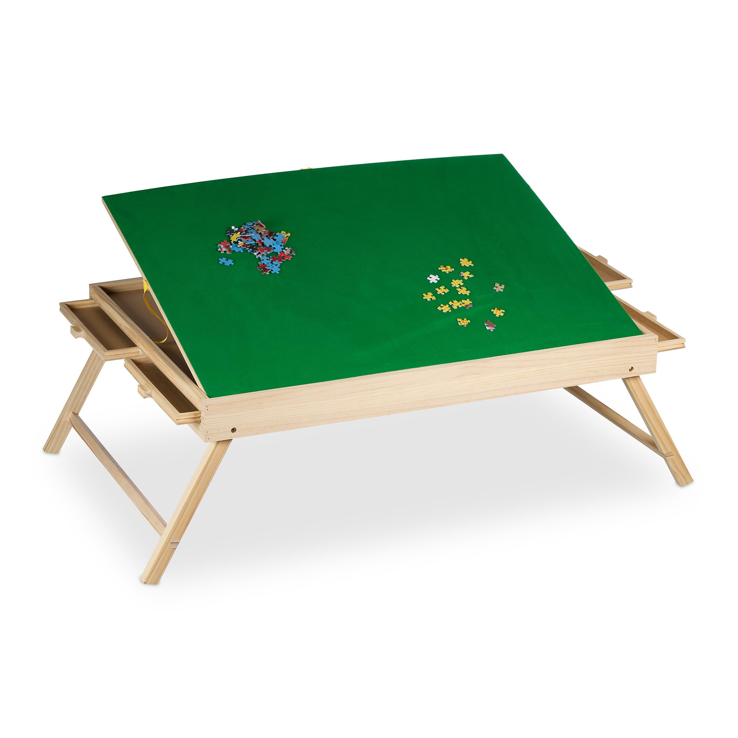 Table de puzzle 1500 pièces en bois avec support réglable et tiroirs - 2