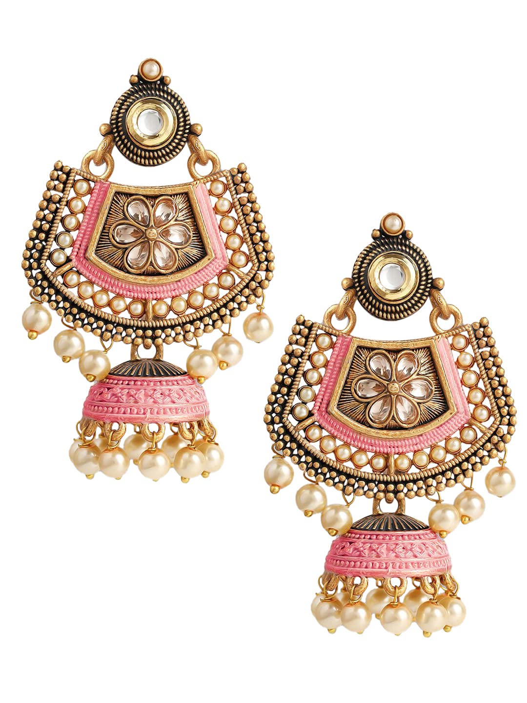 See full amazon price history chart for OOMPH Jewellery Pink Meenakari & Kundan Pearls Floral Large Ethnic Drop Jhumka Earring For Women & Girls OOMPH Jewellery Pink Meenakari & Kundan Pearls Floral Large Ethnic Drop Jhumka Earring For Women & Girls (B09C2BQ1PK) Amazon Price History, Amazon Price Tracker