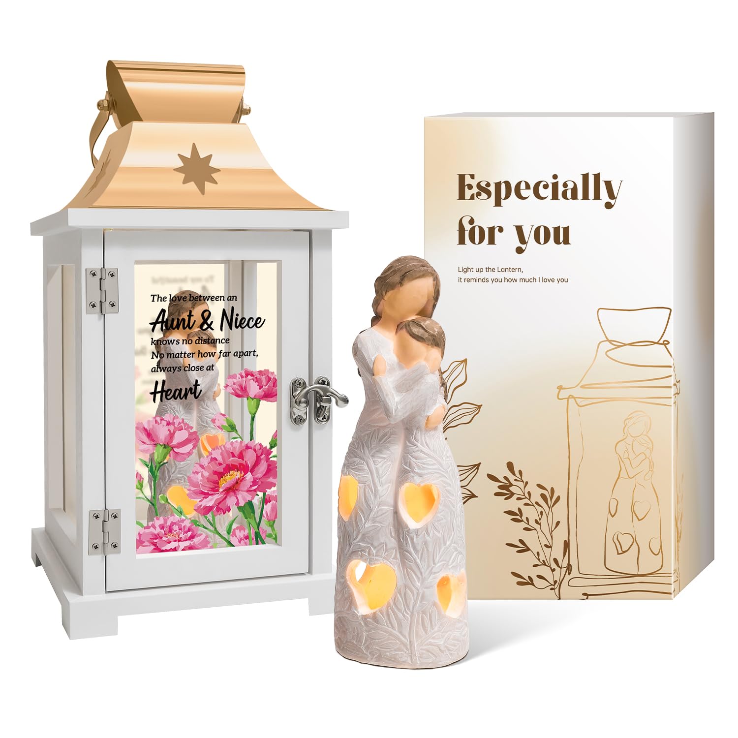 Aunt Gift, Mother's Day Birthday Gifts for Aunt, Gift for Auntie, Auntie from Niece Nephew Auntie Gift Ideas Lantern