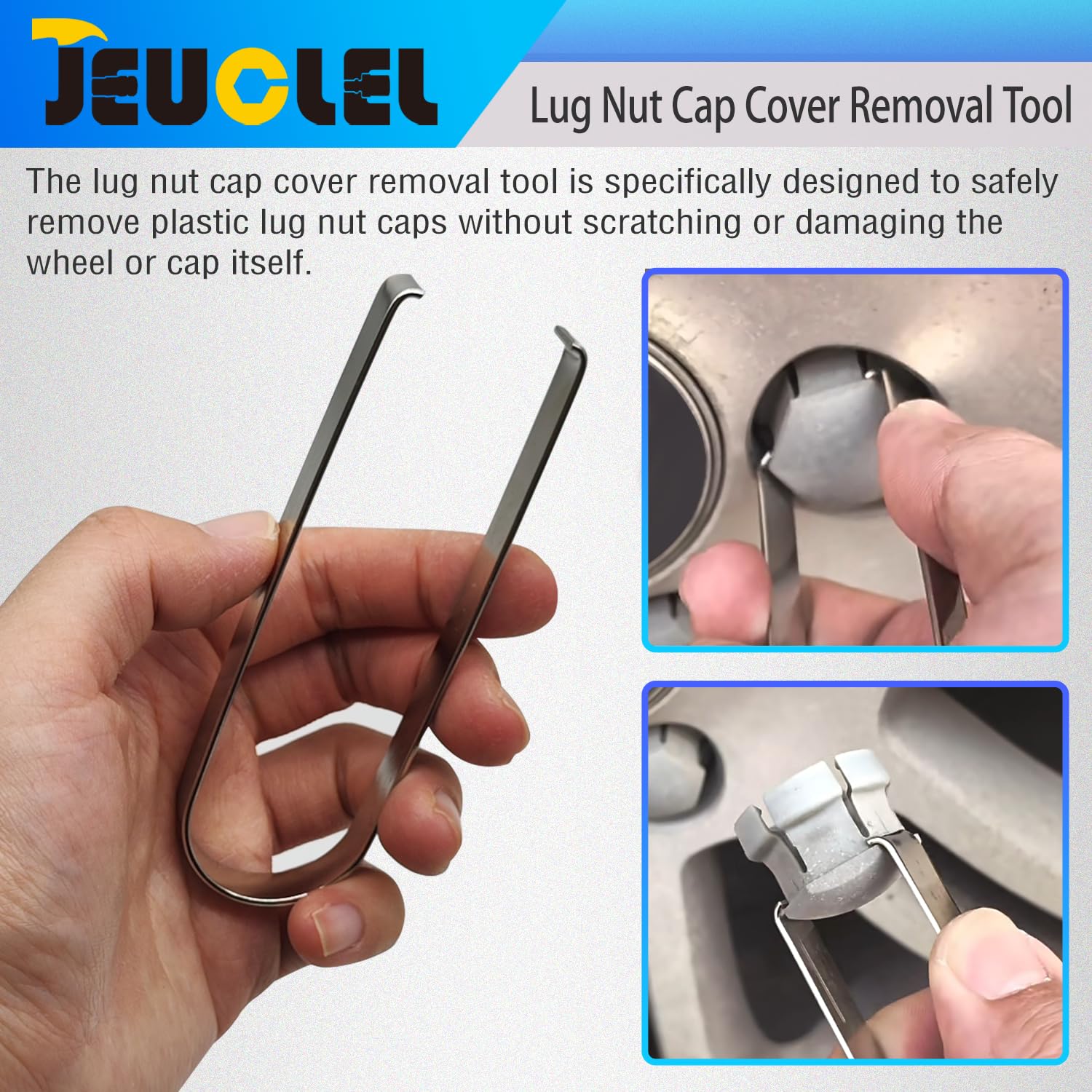 10Pc Wheel Stud Alignment Pin Set, with Valve stem cores, Tire Valve Stem Caps, Double Heads Valve core Remover Tool, Lug Nut Cap Cover Removal Tool, Gloves, Wheel Hanger Rim Stud Bolt Nut