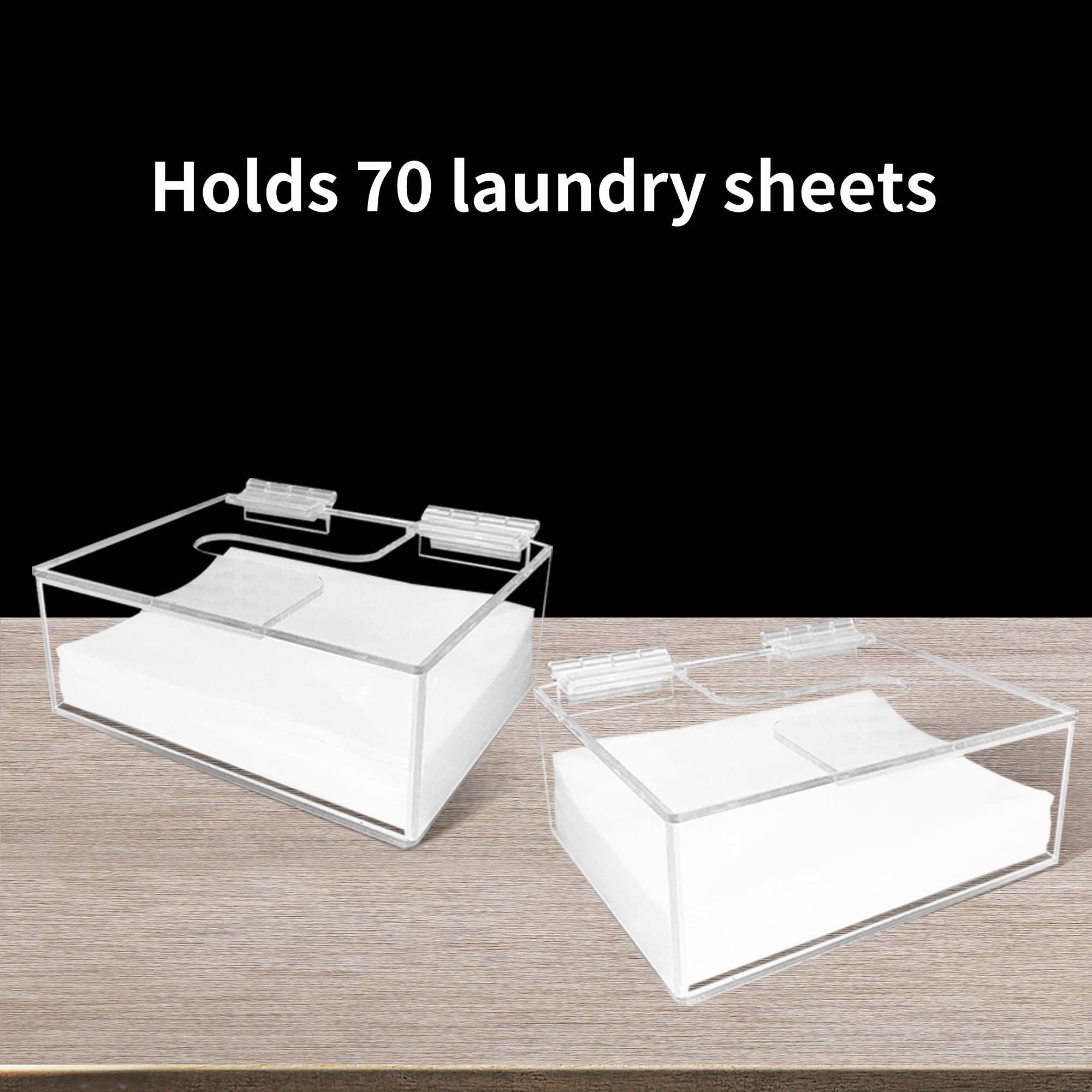 Earth Breeze - Organizador de hojas de detergente para lavandería, dispensador de acrílico transparente con tapa para lavandería 7