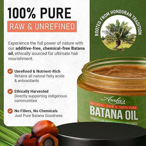 Miniatura 2 de Araba's Shea Aceite de batana crudo para el crecimiento del cabello  Aceite de crecimiento del cabello inspirado en Dr. Sebi de Honduras