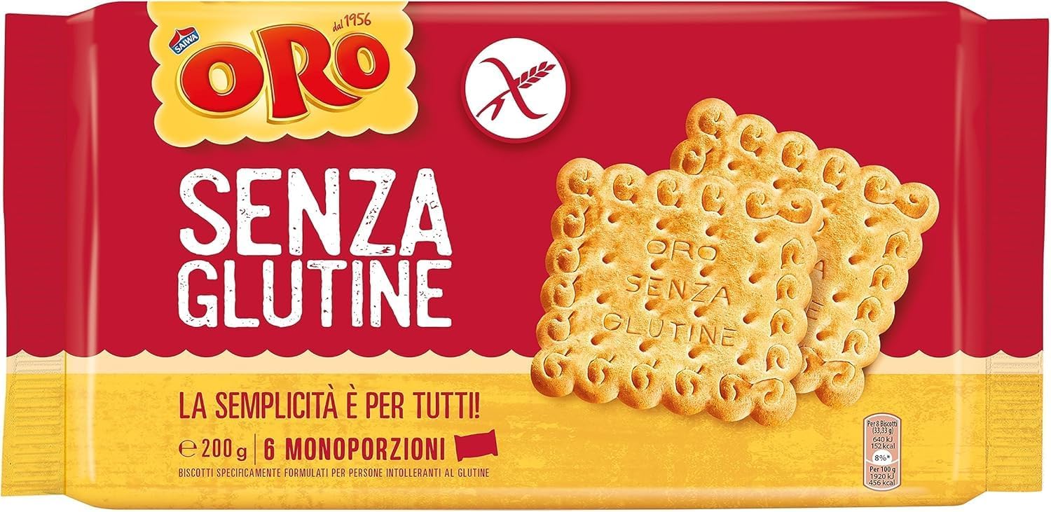 Italian Gourmet Glutenfreie Butterkekse 6x200g Polpa Gratis 1,2kg Frühstückskekse Kaffeegebäck