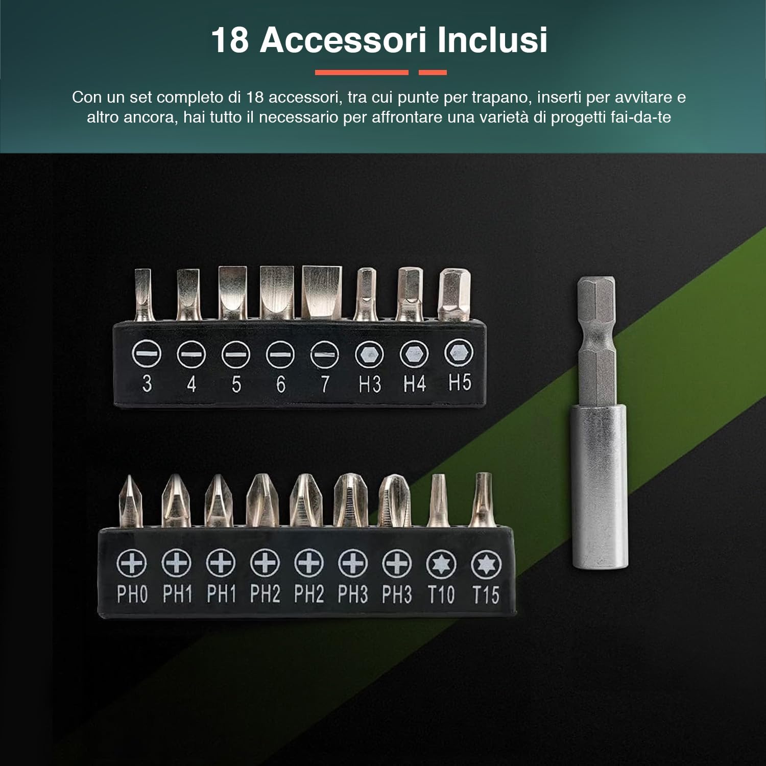 Avilia Set Avvitatore Multifunzione 4V con Batteria 1,5 Ah e Valigetta - Mini Trapano con 26 Accessori, con Motore in Rame e Luce LED Integrata