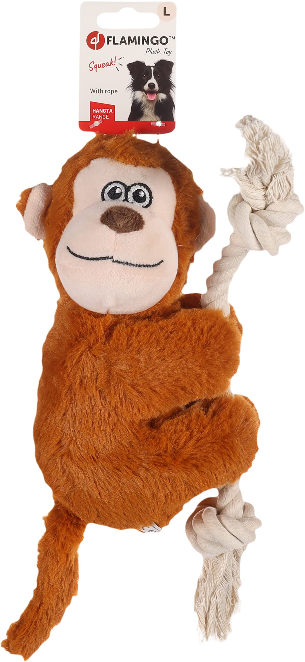 Flamingo DT HANGTA MONKEY + ROPE BROWN L 37CM