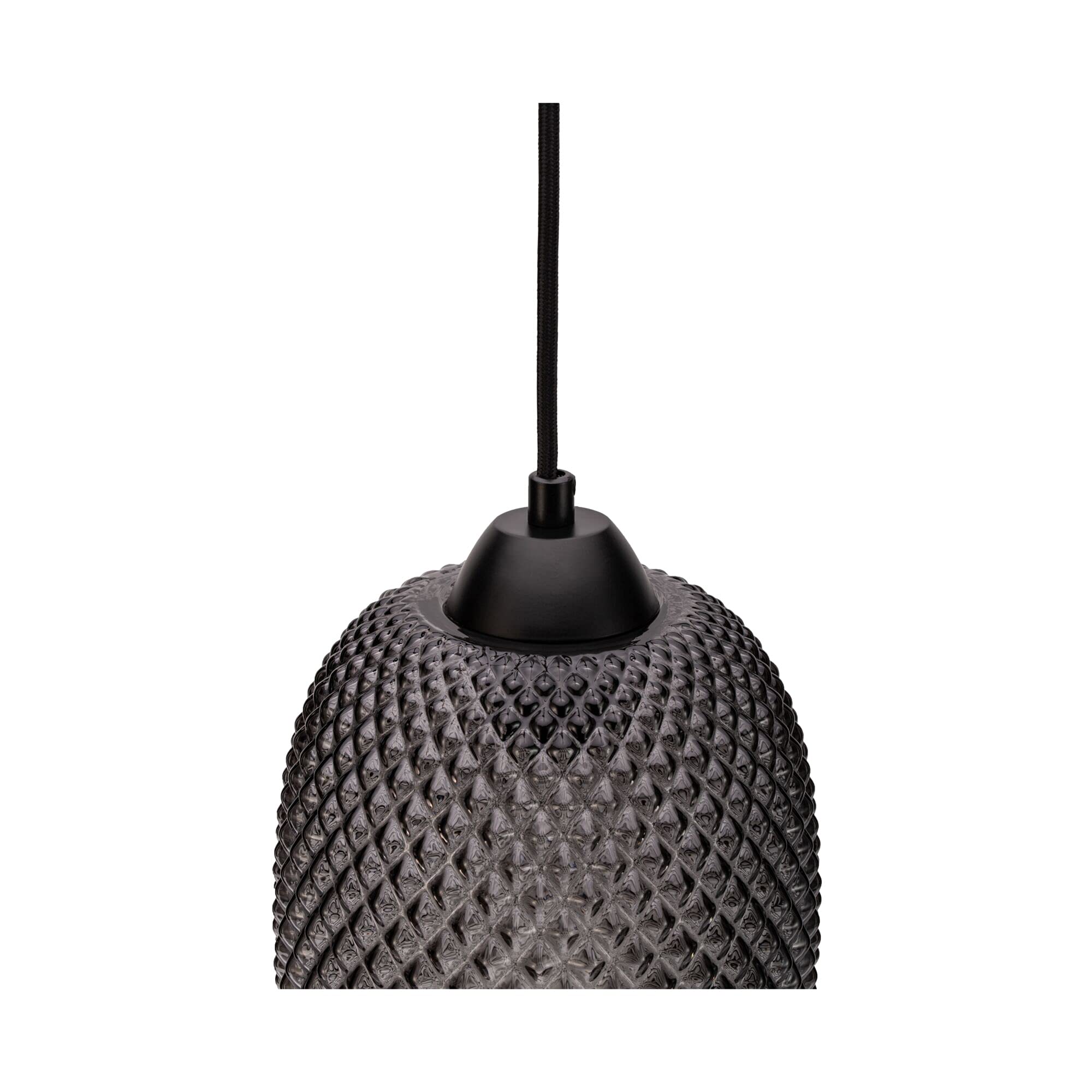 Pauleen 48188 Luminaire en suspension Gleaming Glamour 20 watts max. verre fumé, noir, verre, métal E27
