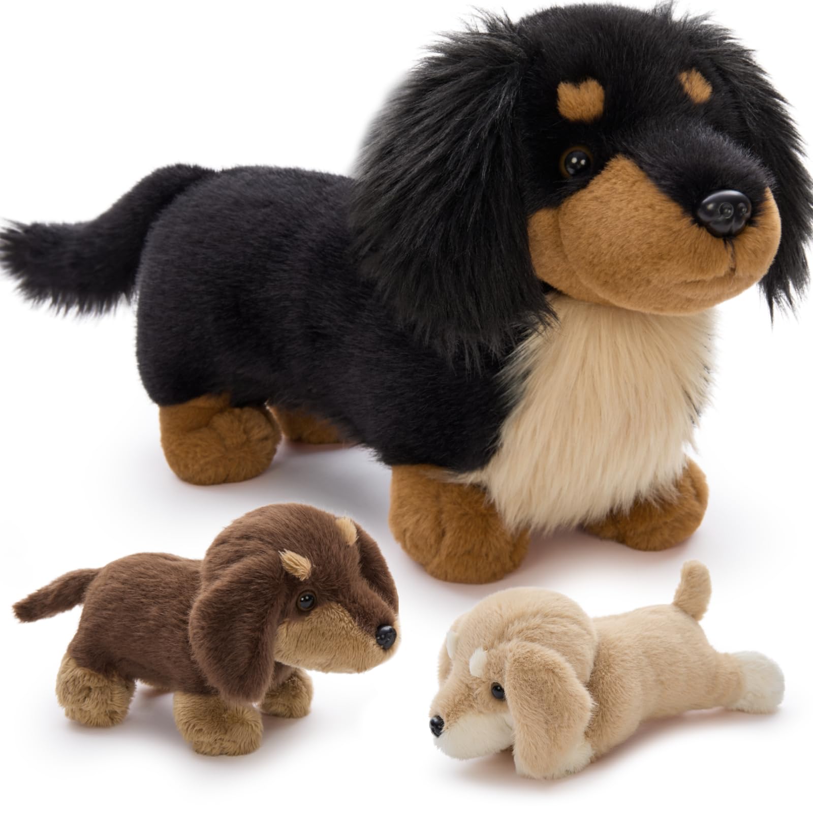 MorisMos Big Dachshund Teddy Stuffed Animal, 52cm Giant Dachshund with 2 Cuddly Baby Inside, Fluffy Dachshund Plush Soft Toys Gift for Kids Birthday Deco โ image 1