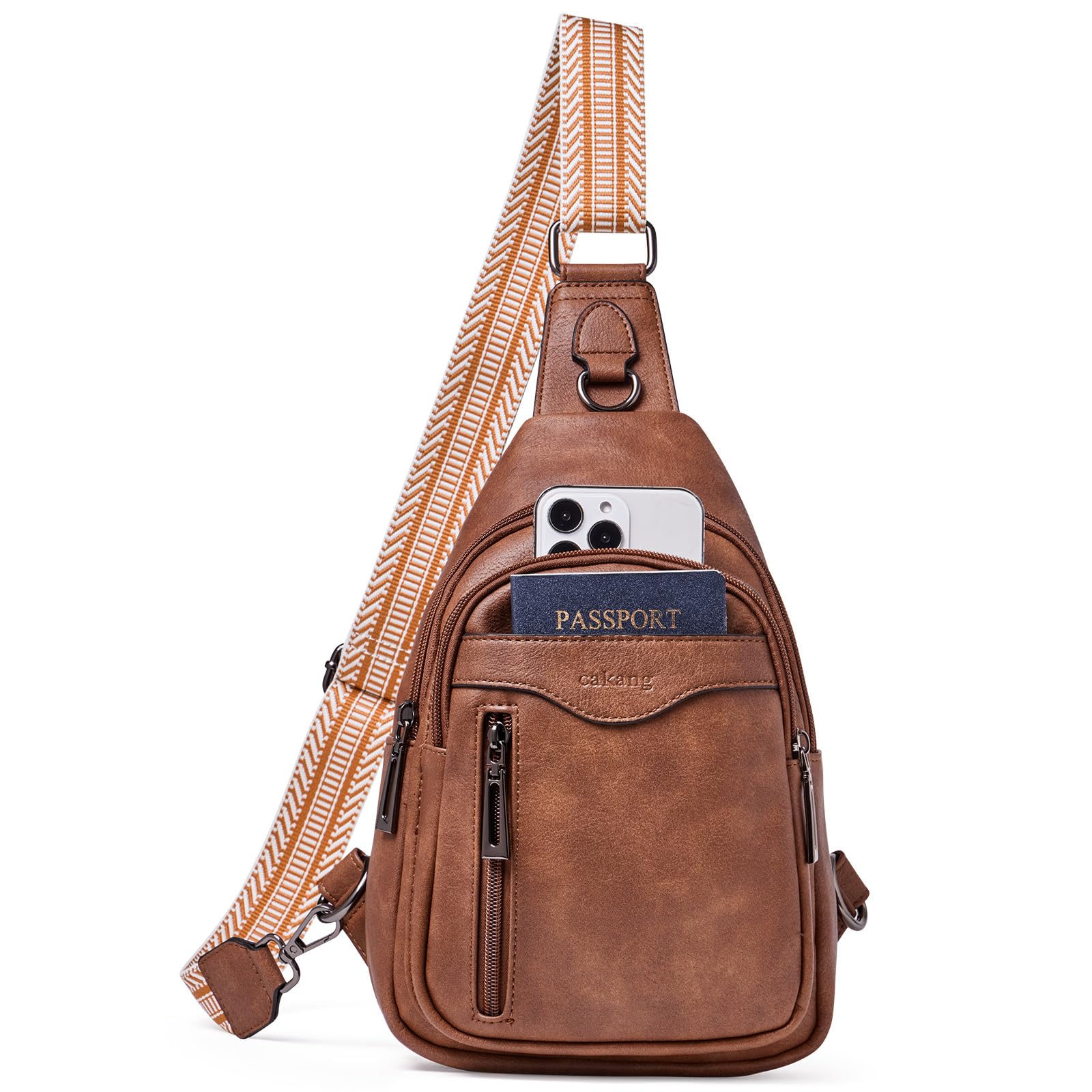 cakang Womens Sling Bag Crossbody Bags for Women Vegan Leather Sling Backpack Daypack Fanny Pack Crossbody Purse Travel