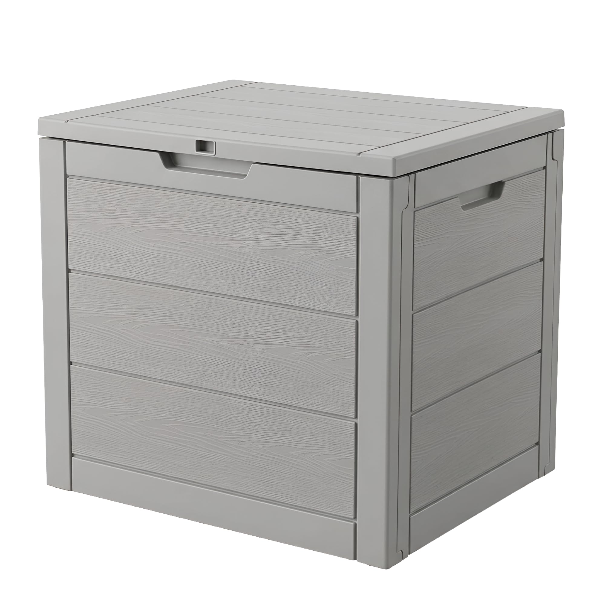 Outdoor Storage Box, 35 Gallon Deck Box, 132 Litre Waterproof Resin Storage Bin for Patio Cushions, Gardening Tools, Accessories, Lockable, UV Resistant Garden Chest Utility Handles Lid (Black) — view 11